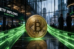 US Bitcoin ETFs’ Inflow Streak Hits 7% of BTC Supply