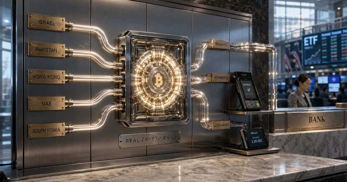 Crypto Infrastructure Shifts From ETFs to Banking—Israel, Pakistan Lead Integration