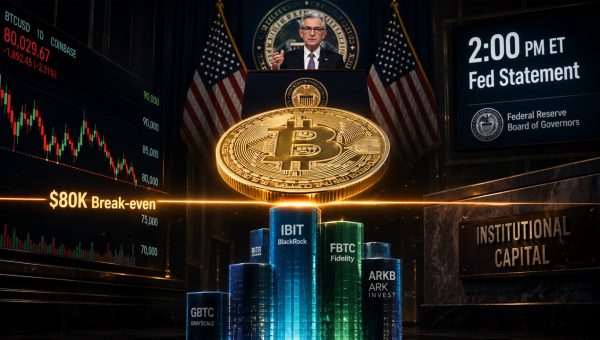 Bitcoin Stalls at $77,800 as Break-Even Holders Test Fed Decision Conviction