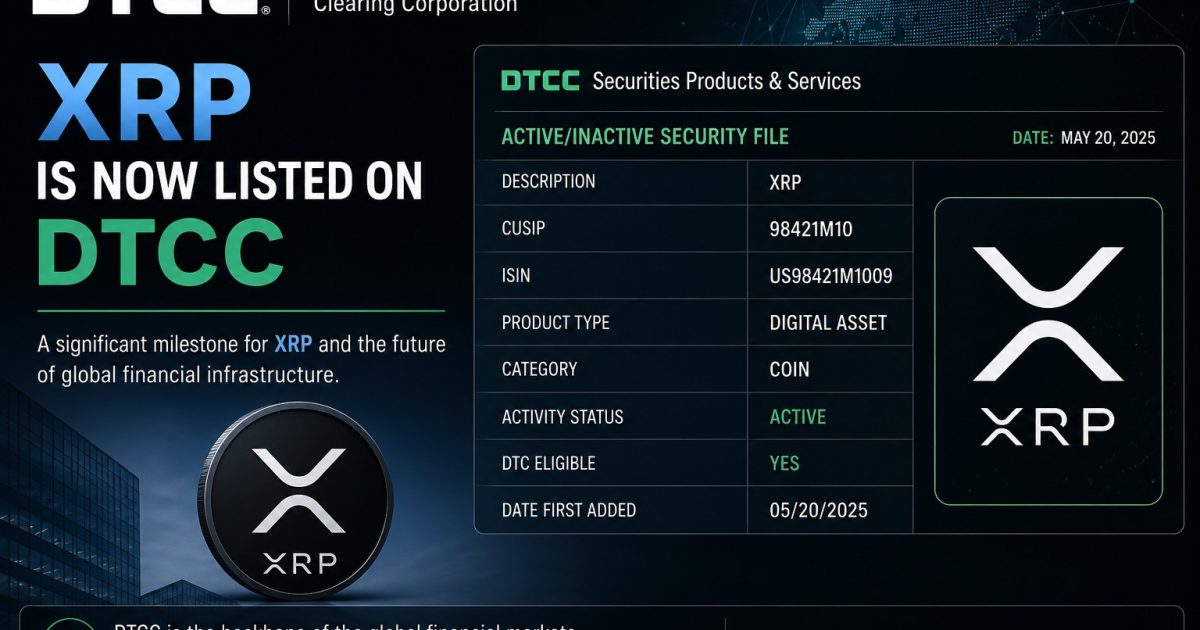DTCC’s Ripple Prime Move Signals Institutional XRP Gateway