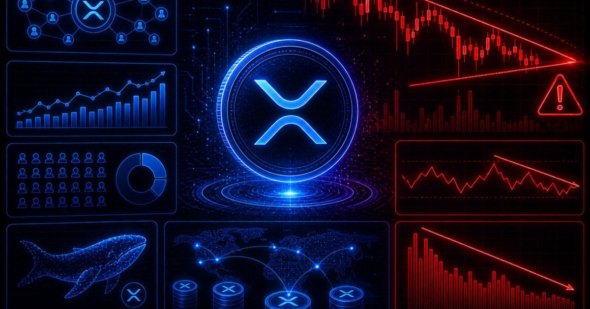 XRP’s On-Chain Accumulation Clashes With Bearish Technical Squeeze