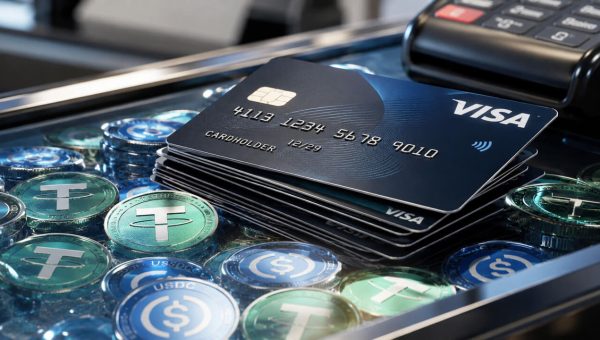 Visa Routes 90% of Stablecoin Card Spending as Monthly Volume Hits $600M