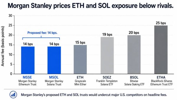 Morgan Stanley Files Ethereum and Solana ETFs at 0.14% Fee