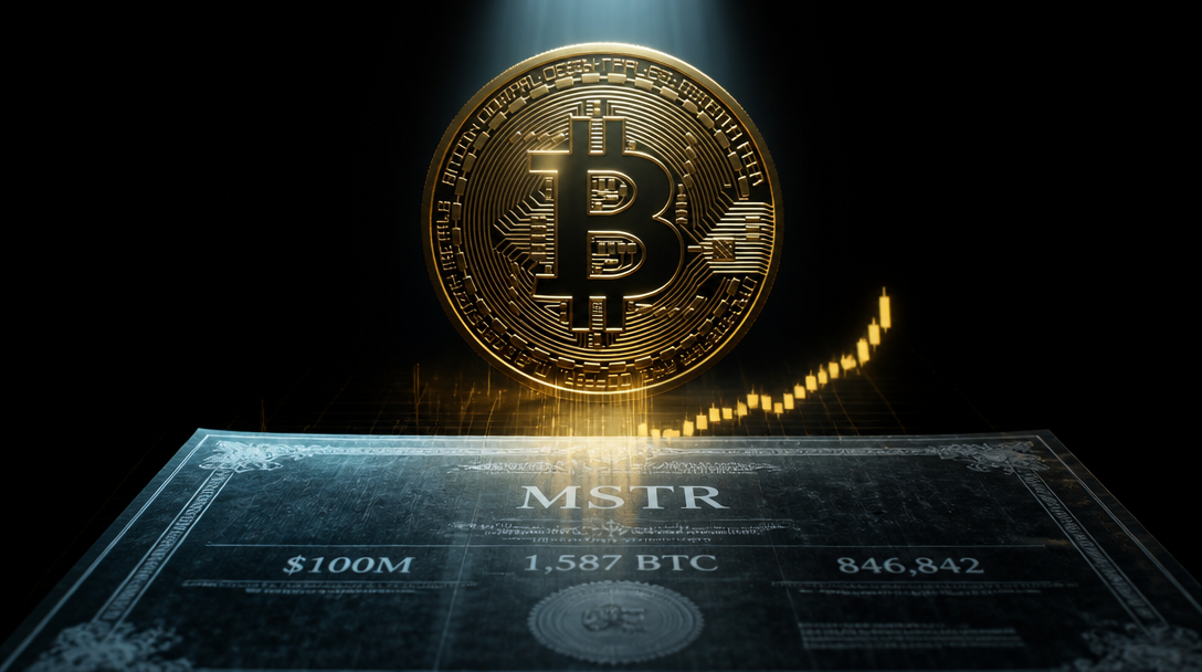 Strategy Adds 1,587 Bitcoin for $100M via Stock Sales