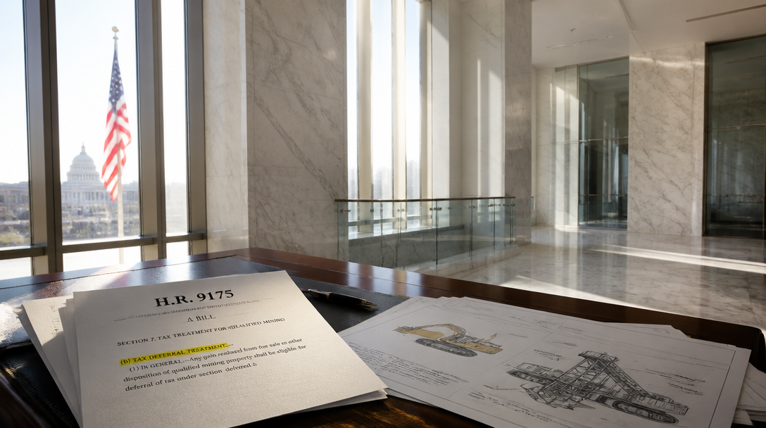 Crypto Groups Push Congress on H.R. 9175 Mining Tax Deferral