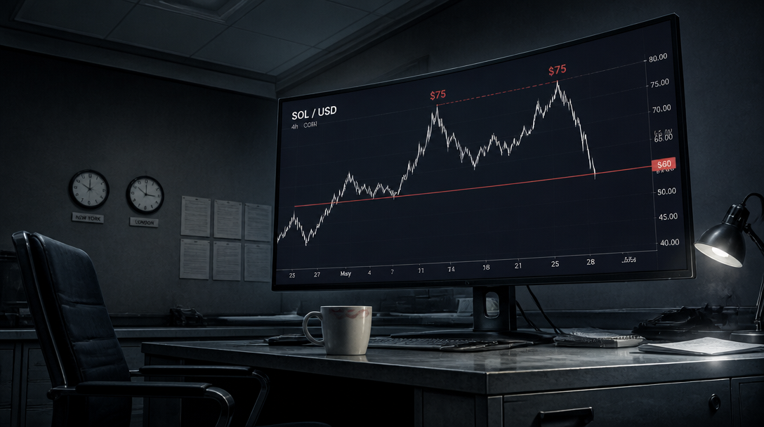 Solana Flashes Double-Top Warning at $75 Resistance