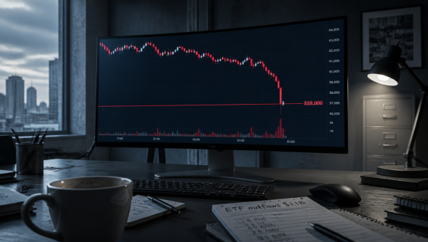 Bitcoin Tests $58,000 After $1.1B ETF Outflows, Options Expiry