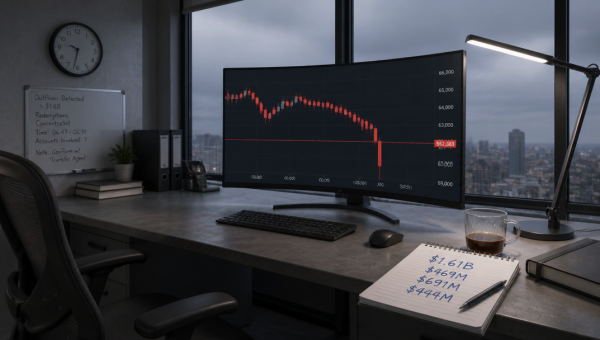 Bitcoin Breaks Below $62,383 Bear-Market Line After $1.61B ETF Exodus