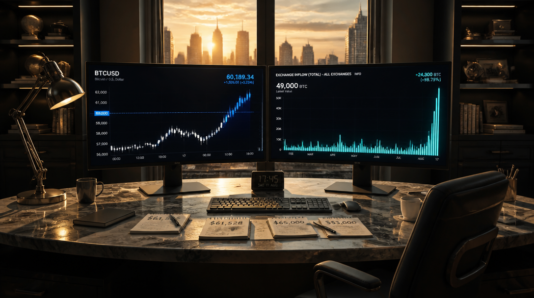 Bitcoin Whales Deposit 49,000 BTC to Exchanges as Price Rebounds Above $60K