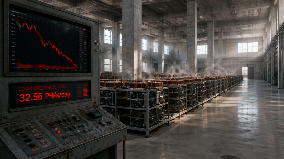 Bitcoin Miner Stress Index Hits 2026 Lows as Hashprice Pressure Mounts