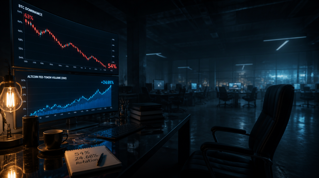 Bitcoin Dominance Hits One-Month Low as Fee-Burning Altcoins Gain Ground