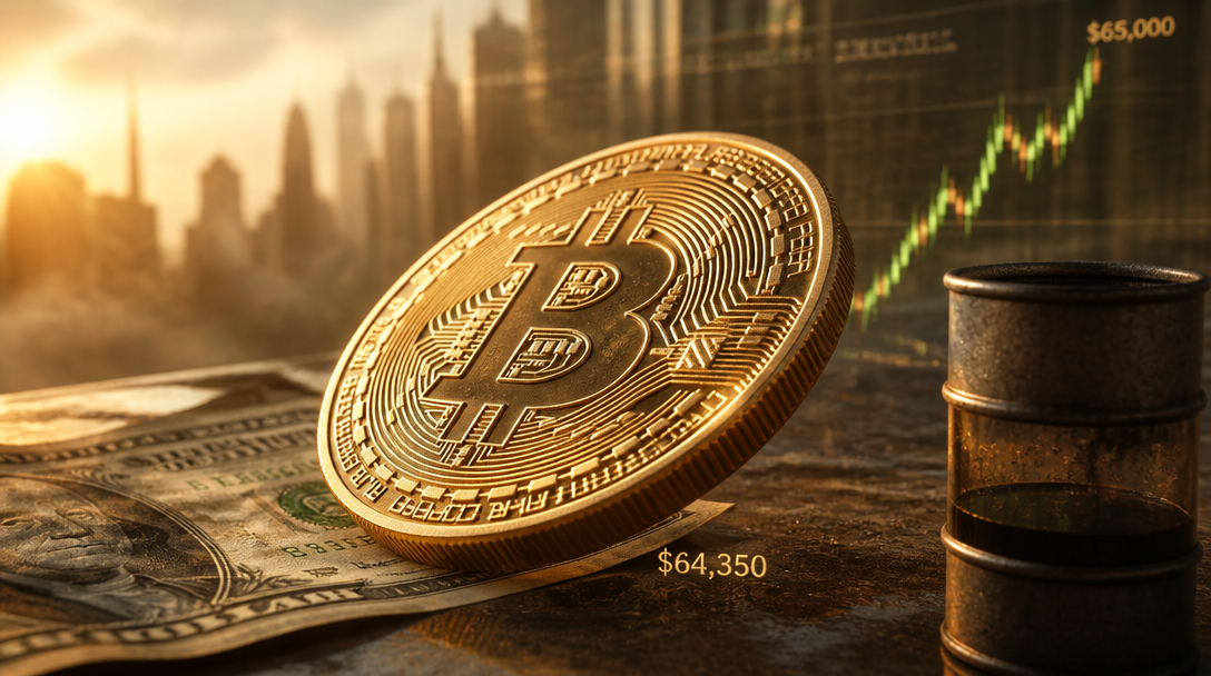 Bitcoin Climbs to $64,350 as Dollar Weakens, Oil Falls