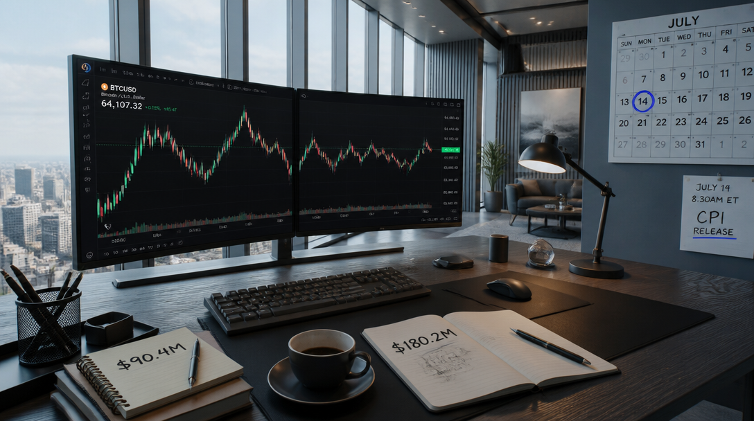 Bitcoin Nears $64,100 as CPI Report Looms July 14