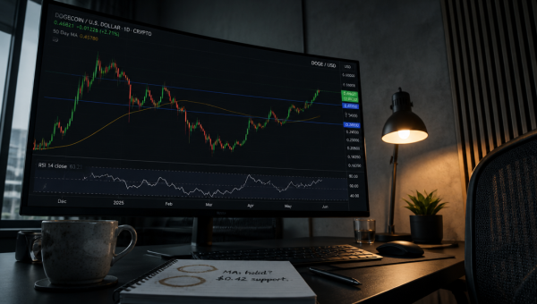 Dogecoin Traders Watch Moving Averages to Confirm Rebound