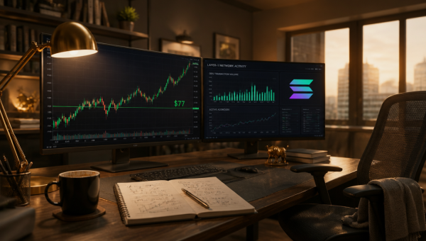 Solana Reclaims $77 Support as DEX Activity Rises