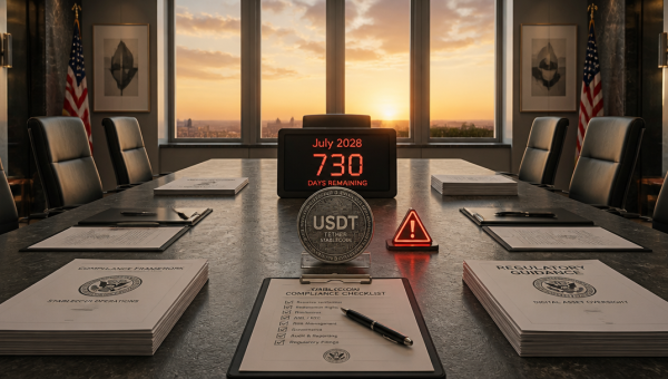 Tether Faces July 2028 Delisting Threat Under GENIUS Act