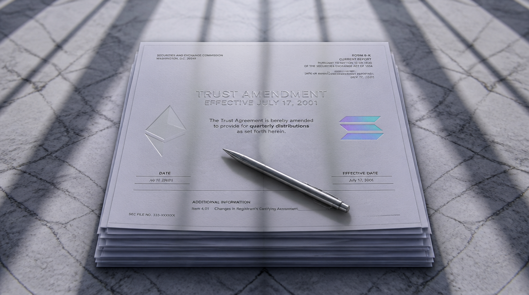 Grayscale Amends ETHE, GSOL Trusts for Quarterly Cash Distributions