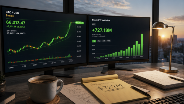Bitcoin Climbs Above $66,000 as ETF Inflows Return
