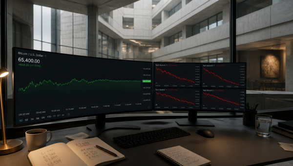 Bitcoin Holds $65,400 as Tech Stocks Lose $797B on AI Spending Fears