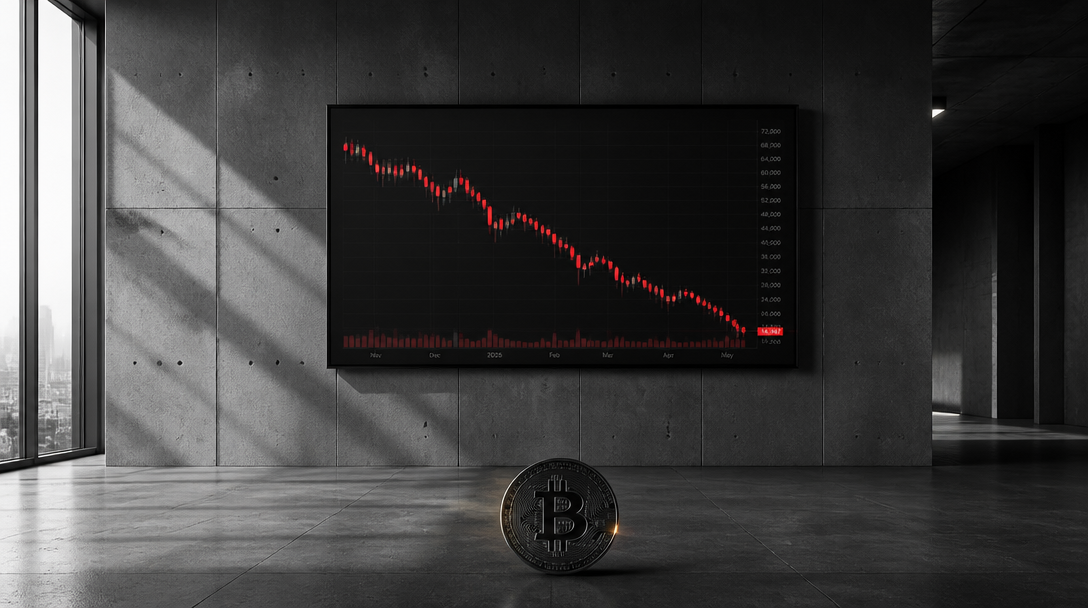 Bitcoin Down 49.7% as Crypto Industry Shakeout Accelerates