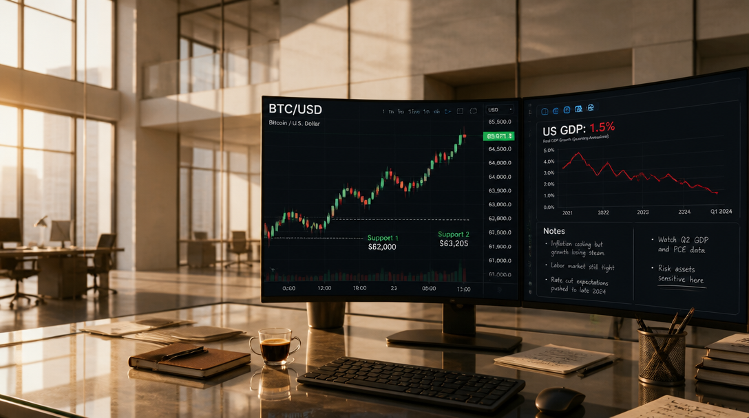 Bitcoin Tops $65,000 After US GDP Growth Misses Forecasts