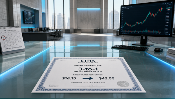 BlackRock Combines ETHA Shares 3-to-1, Lifting Price to $42