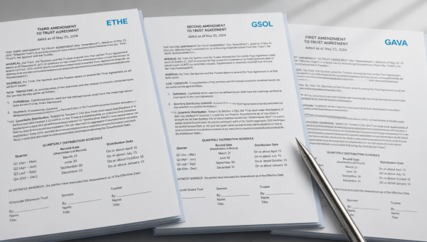 Grayscale Amends Staking ETFs to Distribute Rewards Quarterly