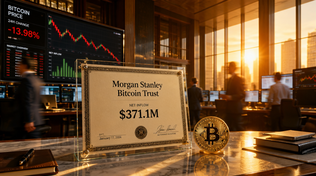 Morgan Stanley Bitcoin Trust Reports $371.1M Inflows Despite $66.8M Loss