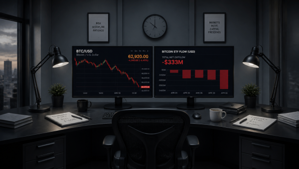 Bitcoin Falls to $62,920 as SEC Delays Reg Crypto, ETFs See $333M Outflow