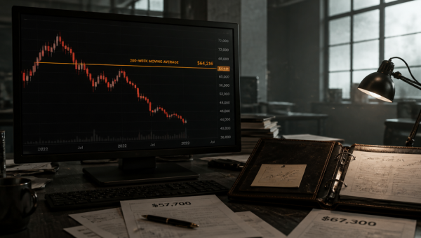 Bitcoin Closes Below 200-Week Average, Mirroring 2022 Bear Market