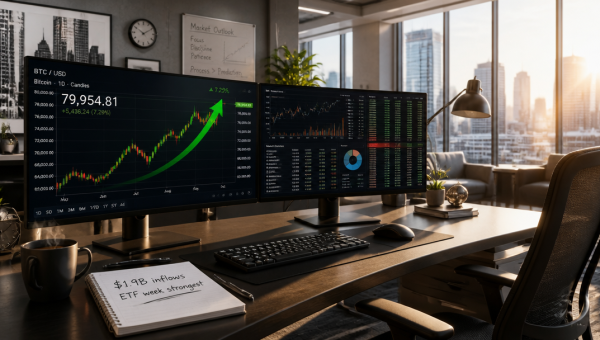 Bitcoin Surges Past $79K as ETFs Attract $1.9B in Inflows