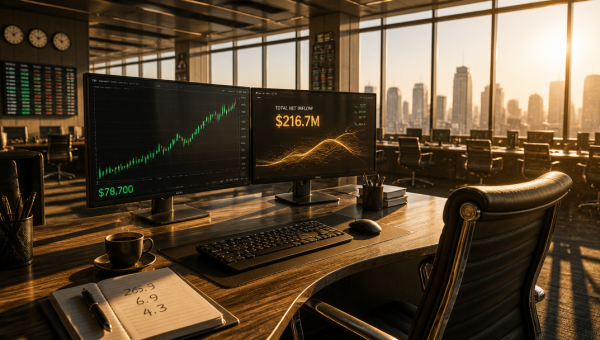 Bitcoin ETFs See $216.7M Inflow as BlackRock Leads Rebound