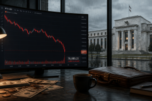 Bitcoin Falls Below $77K Ahead of Fed Meeting, AI Warnings