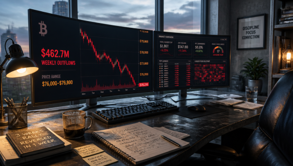 Bitcoin ETFs See $462.7M Outflows, Ending Three-Week Rally