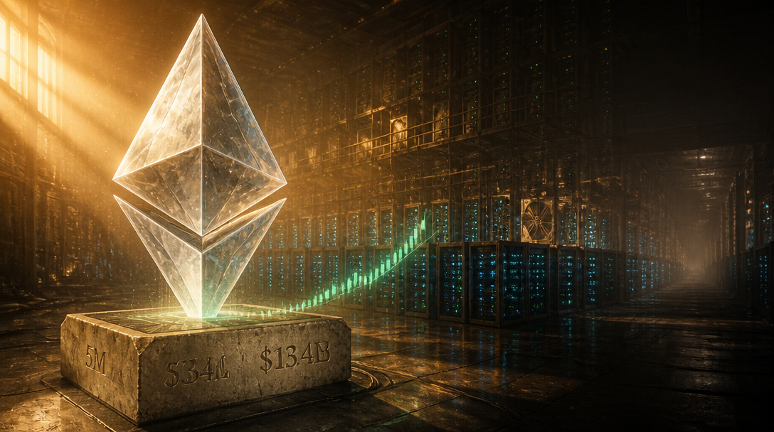 Bitmine Stakes 5M ETH, Projects $334M Annual Yield