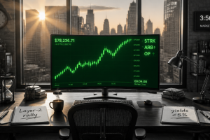 Layer-2 and DeFi Tokens Rally as Treasury Yields Fall Below 5%