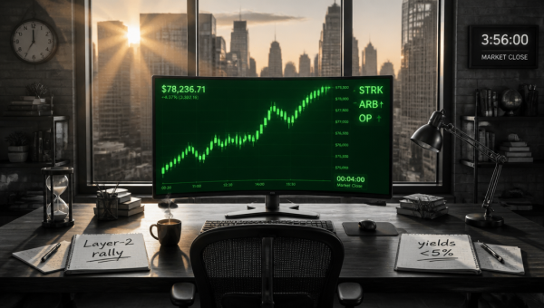 Layer-2 and DeFi Tokens Rally as Treasury Yields Fall Below 5%