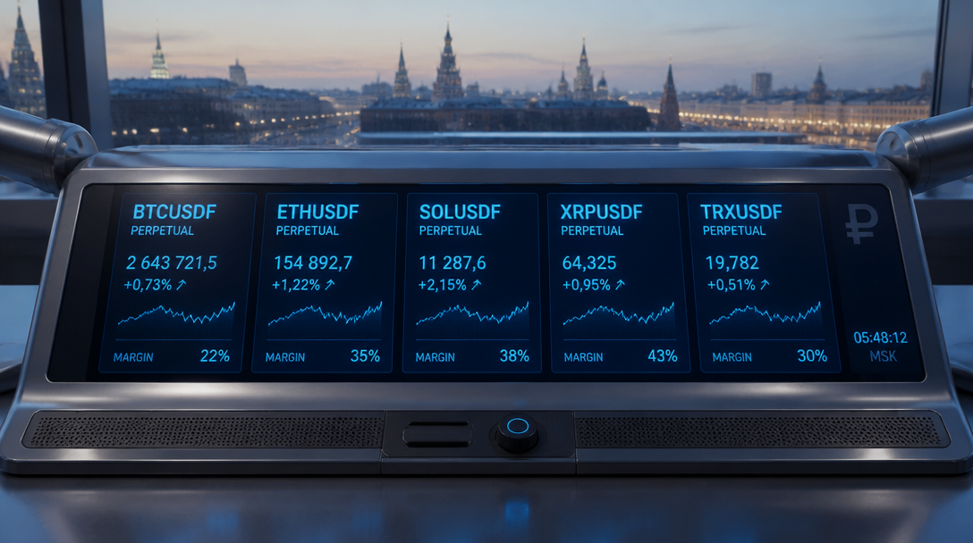 Moscow Exchange Launches Perpetual Futures on 5 Crypto Indexes