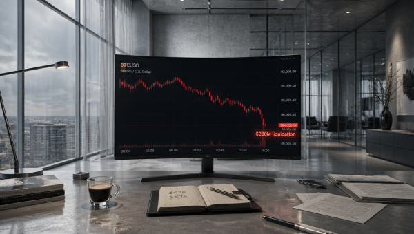 Bitcoin Long Liquidations Hit $280M as BTC Dips Below $84K