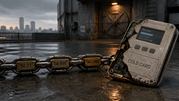Galaxy Researcher Links 52.37 BTC to Coldcard Recovery Trust