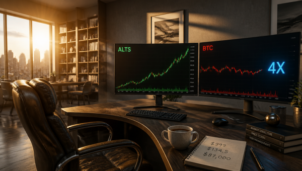 Altcoin Volume Hits 4x Bitcoin’s as Retail Shifts Spot Holdings