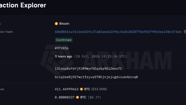 $34M Bitcoin Wallet Dormant Since 2013 Moves to New Address