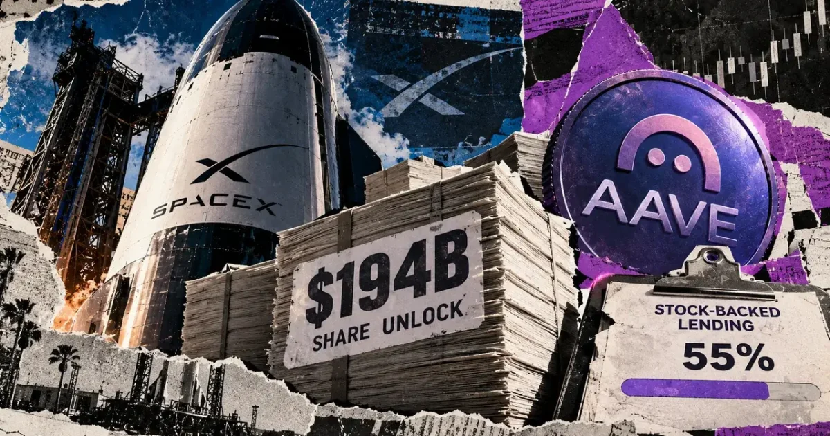 SpaceX’s $194.3B Share Unlock Tests Aave’s Tokenized Equity Bet
