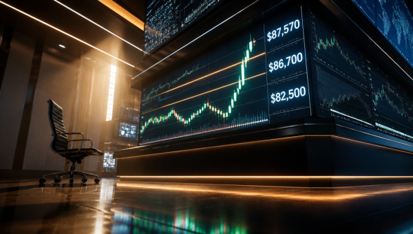 Bitcoin Tests $87,570 Yearly Open as Bond Yields Dominate